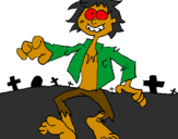 Coloring page Zombie painted byfranquenstain