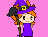 Coloring page Witch Turpentine painted byCRISTINA