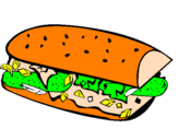 Coloring page Sandwich painted byJessica