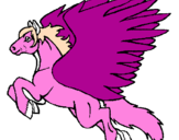 Coloring page Pegasus flying painted byleslie  sarhi