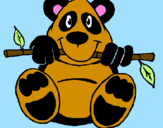 Coloring page Panda painted byeugenia