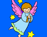 Coloring page Little angel painted byEDWIN