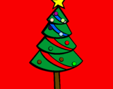 Coloring page Christmas tree II painted bytello