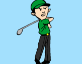 Coloring page Golf painted by Curtis