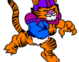 Coloring page Tiger player painted bytiger