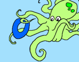 Coloring page Octopus painted byviolet