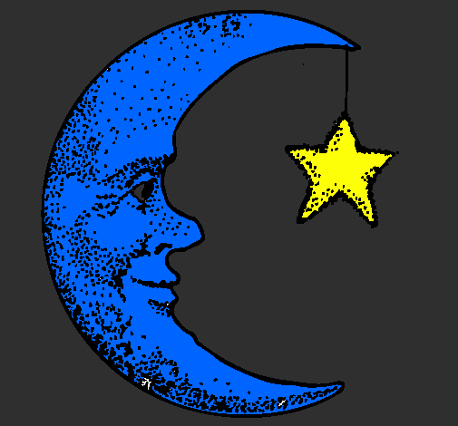 Moon and star