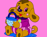 Coloring page Puppy IV painted bynerea
