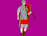 Coloring page Roman soldier painted bydanny