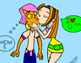 Coloring page Kiss painted byDiego A