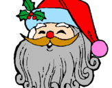 Coloring page Santa Claus face painted bymoshicount