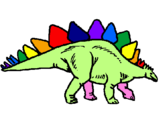 Coloring page Stegosaurus painted byscene nugget