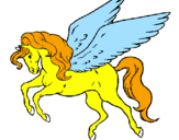 Coloring page Pegasus flying painted byNINI