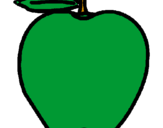 Coloring page apple painted bykeke