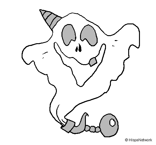 Ghost with party hat