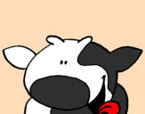 Coloring page Smiling cow painted bymyoom