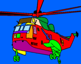 Coloring page Helicopter to the rescue painted bySampson by Nate