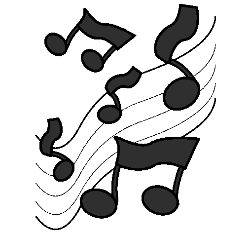 Coloring page Musical notes on the scale painted byCole Spencer- facebook me