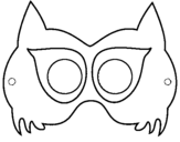 Coloring page Raccoon mask painted byraccoon