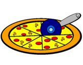 Coloring page Pizza painted byjoe  jonas