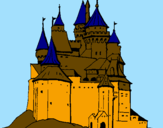 Coloring page Medieval castle painted byulises