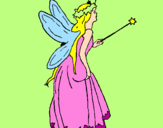 Coloring page Fairy with long hair painted byTOTTY
