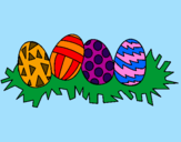 Coloring page Easter eggs III painted bypaaula