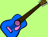Coloring page Spanish guitar II painted byandrea  cral