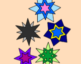 Coloring page Snowflakes painted byMarga