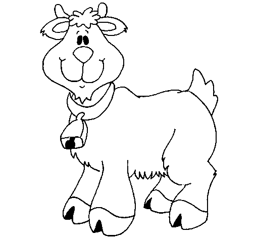 Coloring page Goat painted byyuan