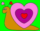 Coloring page Heart snail painted bySTEPHANIE