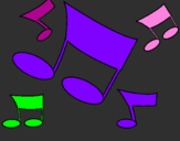 Coloring page Musical notes painted byjessica g