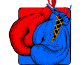 Coloring page Boxing gloves painted byshelley cash