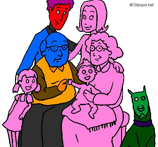 Coloring page Family  painted byBecca7