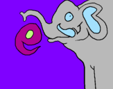 Coloring page Elephant painted bycamila