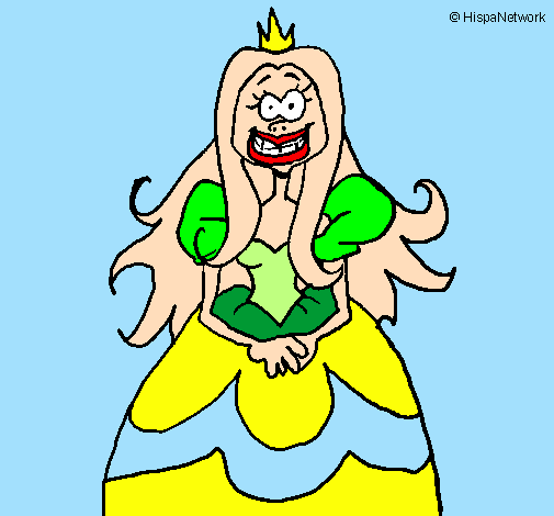 Colored page Ugly princess painted by THERESA HILDA