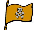 Coloring page Pirate flag painted bydgeo