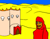 Coloring page Morocco painted byanonymous