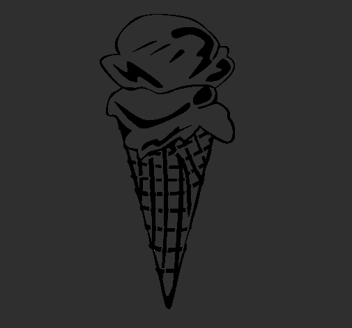 Cone with two scoops