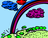 Coloring page Rainbow painted bycarles
