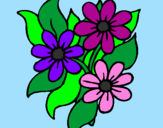 Coloring page Little flowers painted byDANI