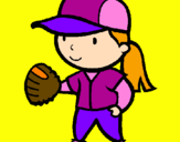 Coloring page Baseball player painted byisis