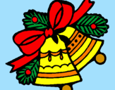 Coloring page Christmas bells painted bymimi