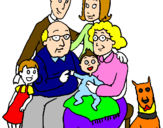 Coloring page Family  painted byjuanpis