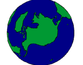 Coloring page Planet Earth painted bykeith