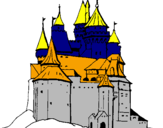Coloring page Medieval castle painted bySAM