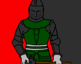 Coloring page Knight with mace painted byALEX HOWARD
