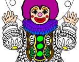 Coloring page Clown dressed up painted bymoshi count
