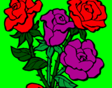 Coloring page Bunch of roses painted byBRITTANY