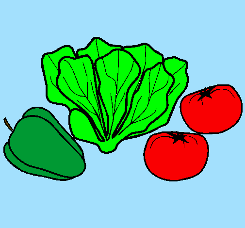 Colored page Vegetables painted by Candie